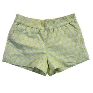 J‎ Crew Lime Green Textured Big Dot Boardwalk Pull On 3" Shorts Size 4